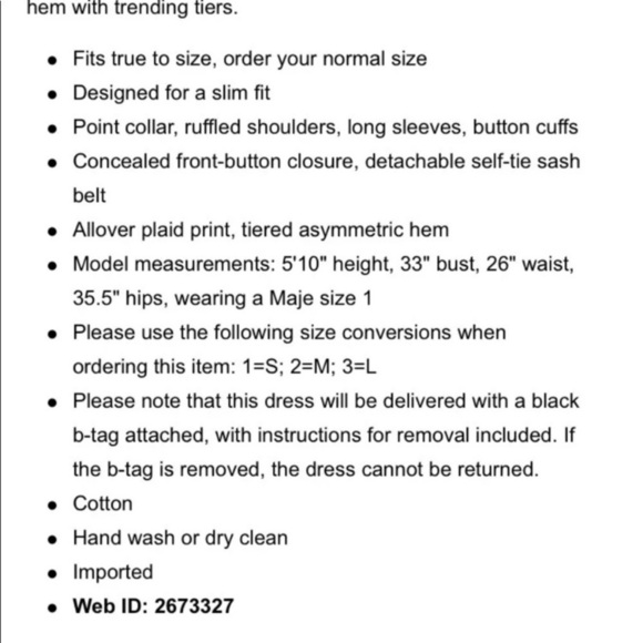 Maje Plaid Jacquard Wrap Red Asymmetrical Long Sleeve Dress L - Picture 14 of 14